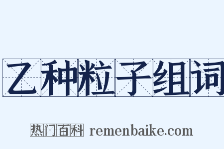 乙种粒子组词是什么意思的图片